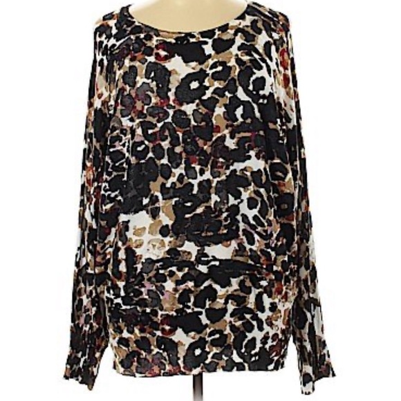 JOSEPH A MULTI COLOR ANIMAL PRINT PULLOVER SWEATER - Picture 7 of 7